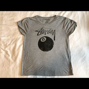 Grey Stussy 8-Ball Shirt